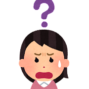 イラスト、何が何だか分からない女性